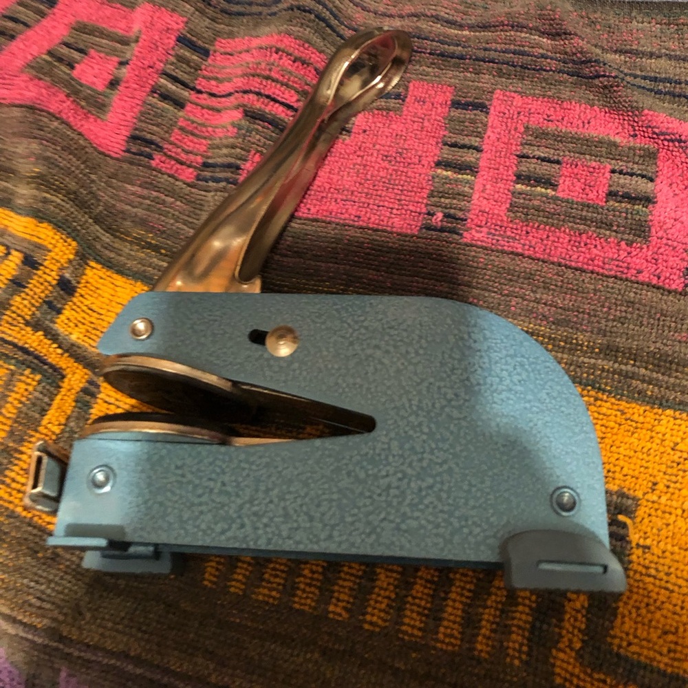 Vintage Justrite Two Sided Metal Stamper -  728 $40 or $35 w/offer